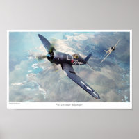 Aviation Art Poster "F4U Corsair "