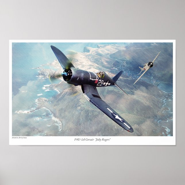 Aviation Art Poster "F4U Corsair " (Vorne)