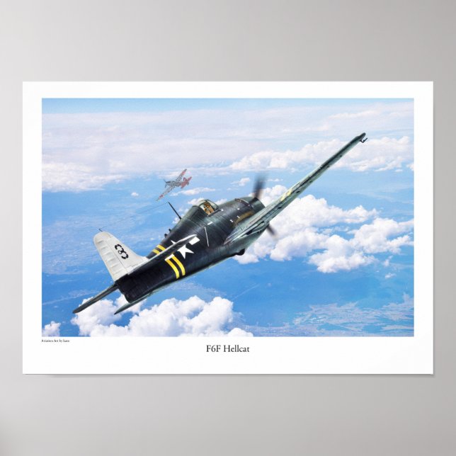Aviation Art Poster "F6F Hellcat" (Vorne)