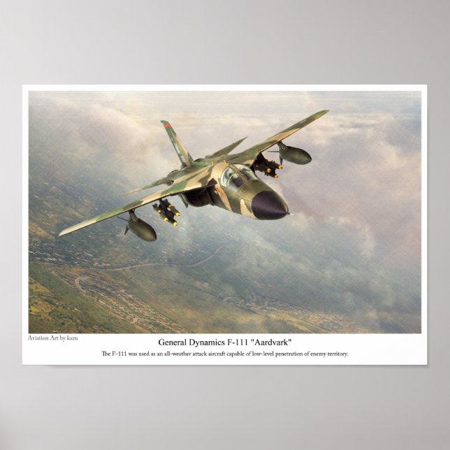 Aviation Art Poster " F-111 Aardvark" (Vorne)