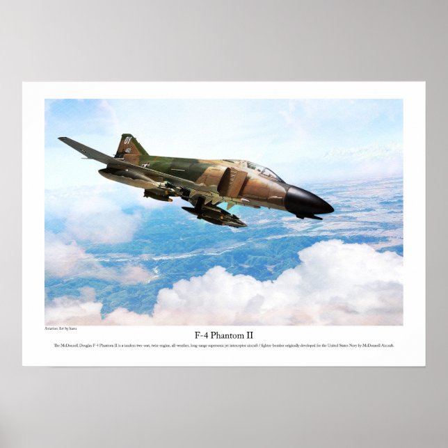 Aviation Art Poster "F-4 Phantom II" (Vorne)