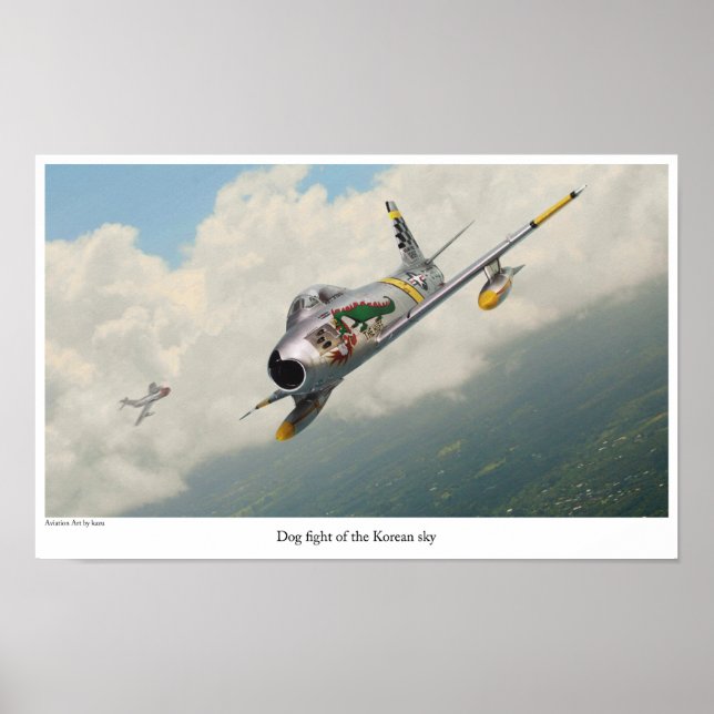Aviation Art Poster "F-86 Saber" (Vorne)