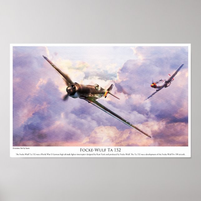 Aviation Art Poster "Focke-Wulf Ta 152 " (Vorne)