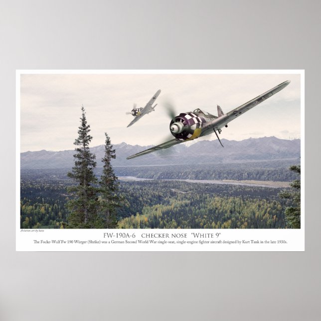 Aviation Art Poster "Fw190" (Vorne)