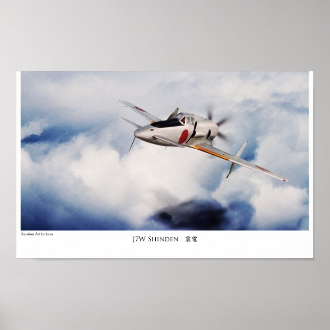Aviation Art Poster "J7W Shinden" (Vorne)