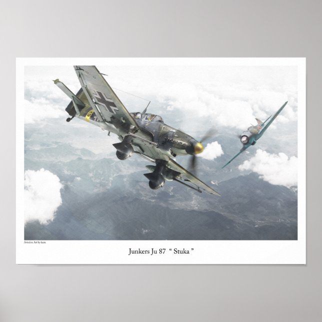 Aviation Art Poster "Junkers Ju 87 Stuka " (Vorne)