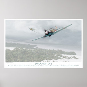 Aviation art Poster Lavochkin La-5
