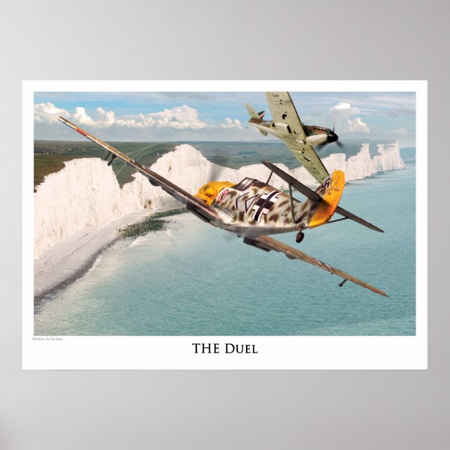 Aviation Art Poster "Messerschmitt Bf 109" (Vorne)