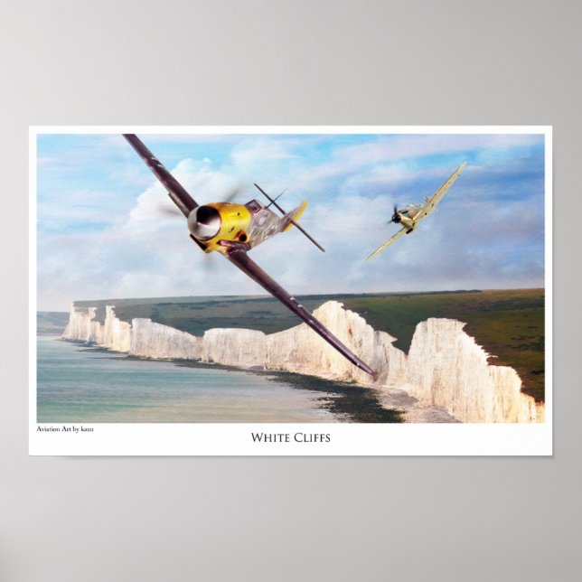 Aviation Art Poster "Messerschmitt Bf 109" (Vorne)