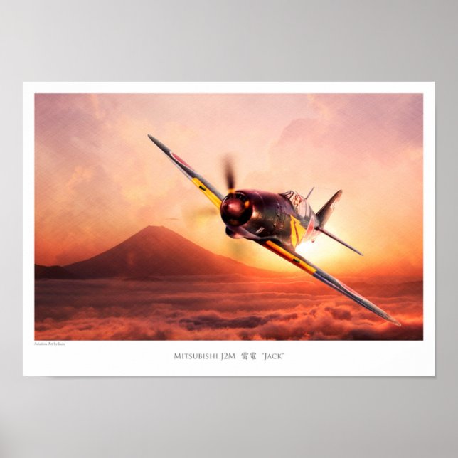 Aviation Art Poster "Mitsubishi J2M 雷 "Jack" (Vorne)