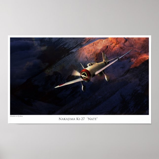 Aviation Art Poster "Nakajima Ki-27"Nate"” (Vorne)