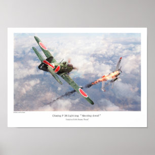Aviation Art Poster "Nakajima Ki-84疾 風 "Frank"