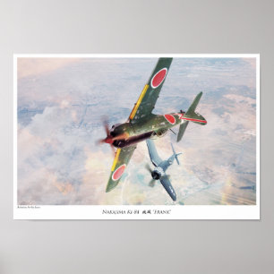 Aviation Art Poster "  Nakajima Ki-84"Frank"