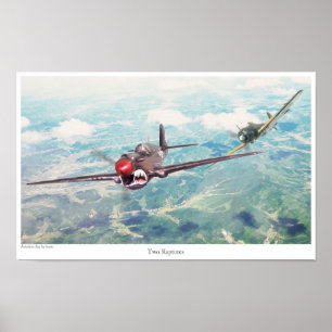 Aviation Art Poster "P-40 Warhawk"