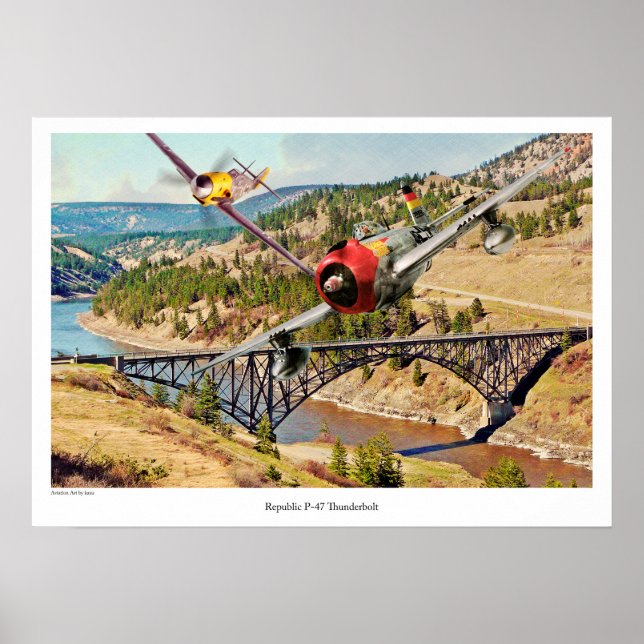 Aviation Art Poster "P-47 Thunderbolt" (Vorne)