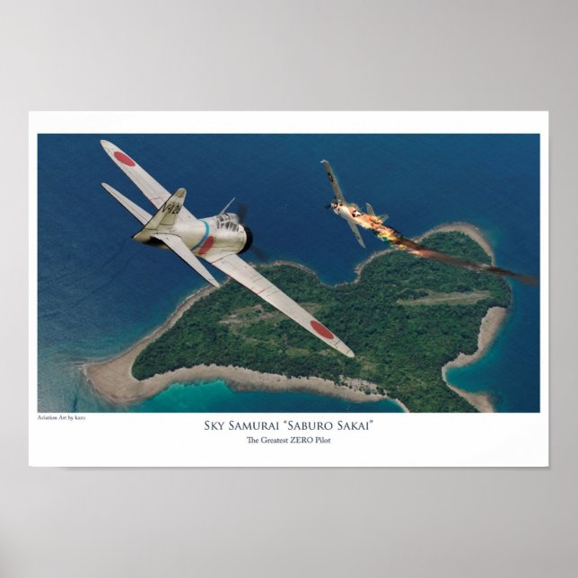 Aviation Art Poster "Saburo Sakai" (Vorne)