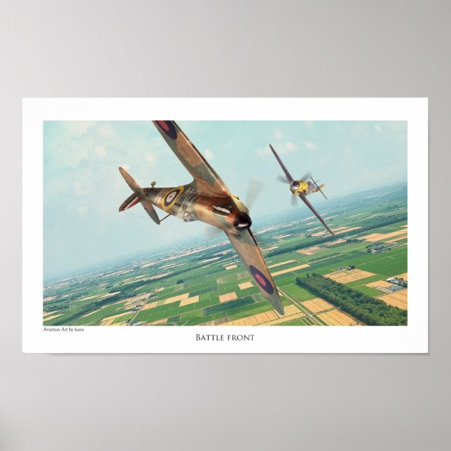Aviation Art Poster "Spitfire" (Vorne)