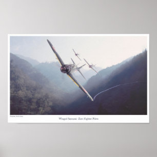 Aviation Art Poster "Winged Samurai - Zero Fighter