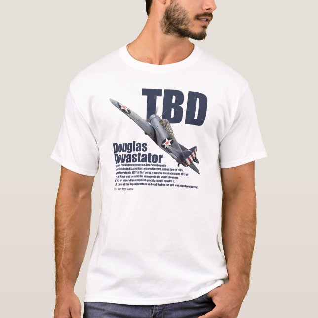 Aviation Art T-shirt “Douglas TBD Devastator" (Vorderseite)