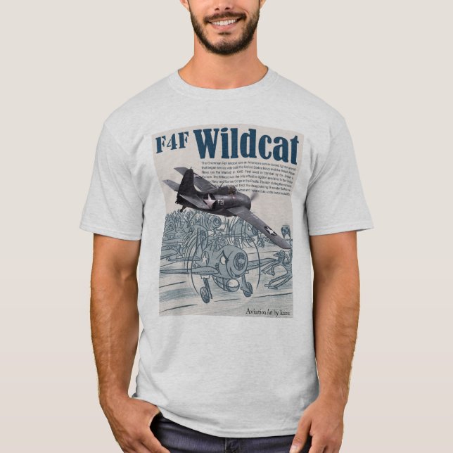Aviation Art T-shirt “F4F Wildcat" (Vorderseite)