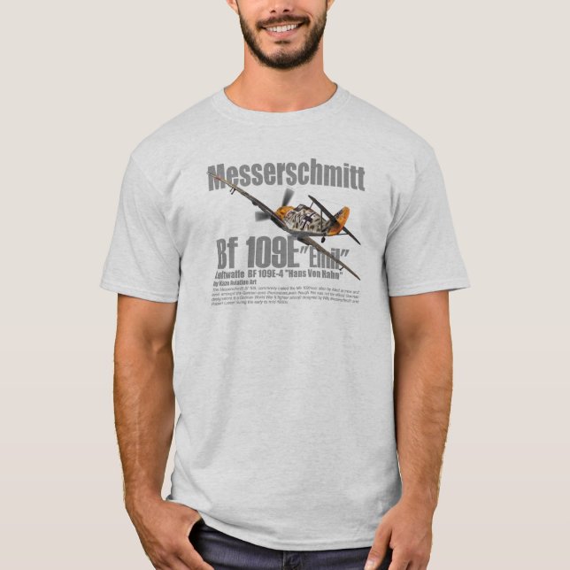 Aviation Art T-shirt "Messerschmitt Bf 109" (Vorderseite)