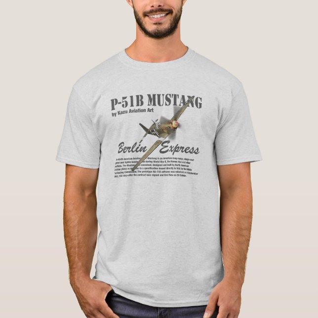 Aviation Art T-shirt “P-51B Mustang" (Vorderseite)