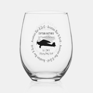 Aviation Bar & Grill Trinkbehälter Trinkbehälter C Weinglas Ohne Stiel