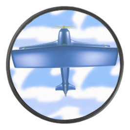 Aviation Blue Flugzeug Eishockey Puck