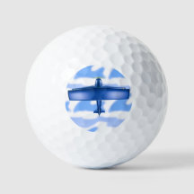 Aviation Blue Flugzeug Golf Ball