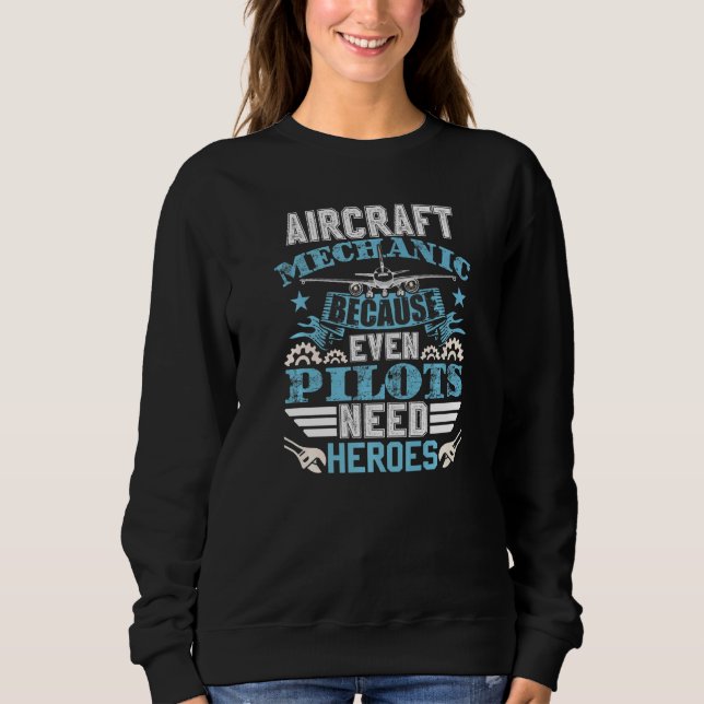 Aviation Engineer Airplane Aircraft Mechanic Sweatshirt (Vorderseite)