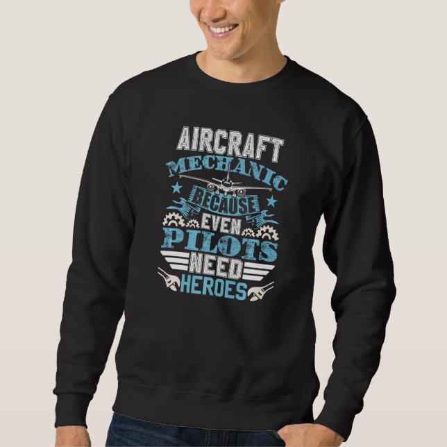 Aviation Engineer Airplane Aircraft Mechanic Sweatshirt (Vorderseite)