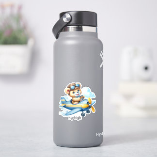 Aviation Teddy Bear Aufkleber