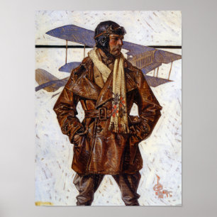 Aviator, 1917 von Joseph Christlich Leyendecker Poster