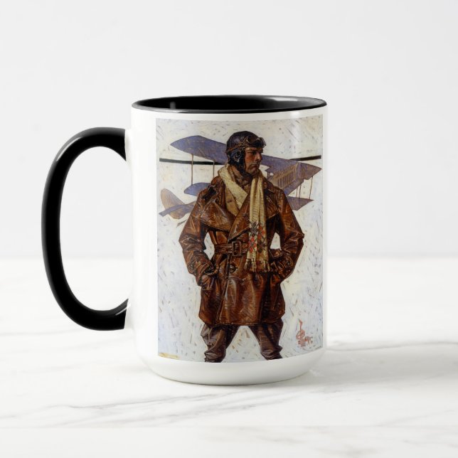 Aviator, 1917 von Joseph Christlich Leyendecker Tasse (Links)