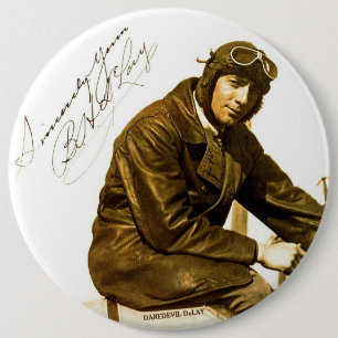 Aviator Actor Daredevil DeLay - Brave Button