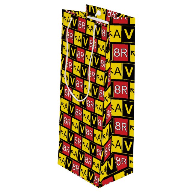 Aviator - AV8R - Geschenktüte Für Weinflaschen (Rückseite Schrägansicht)