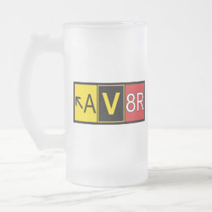 Aviator - AV8R - Mattierte Tasse aus Glas, 16 oz