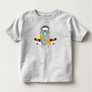 Aviator Bär, Pilotenbär, Flugzeug, Niedlicher Bär Kleinkind T-shirt