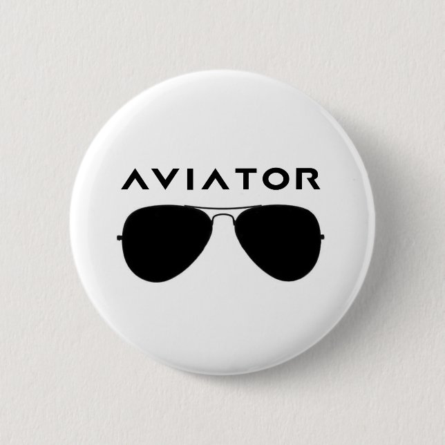 Aviator Brille-Silhouette Button (Vorderseite)