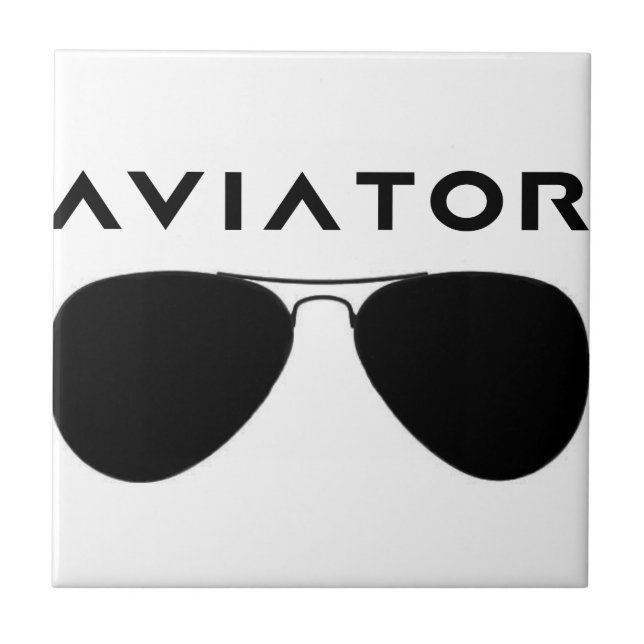 Aviator Brille-Silhouette Fliese (Vorderseite)