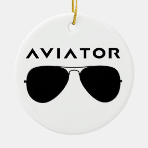 Aviator-Brille-Silhouette Keramikornament