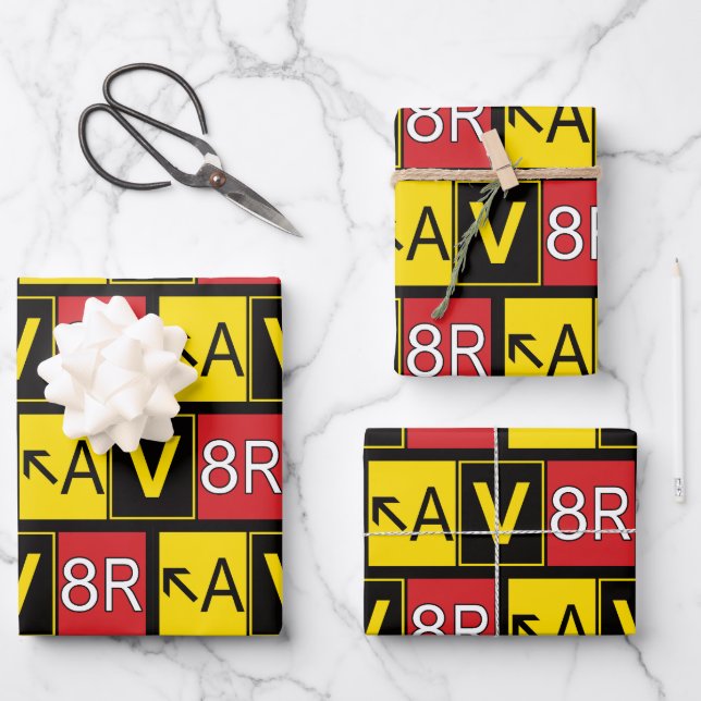 Aviator Geschenkpapier Set (Vorderseite)