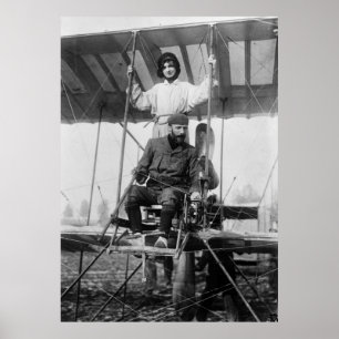 Aviator Henri Farman und Ehefrau, Anfang des 20. J Poster