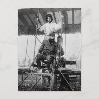 Aviator Henri Farman und Ehefrau, Anfang des 20. J Postkarte