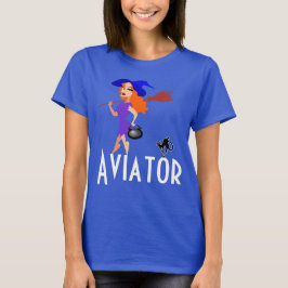 Aviator lustig dunkel anpassbar T-Shirt
