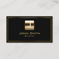 Aviator Modern Gold Logo elegant Schwarz