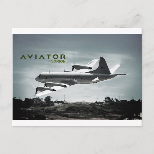 Aviator P3 Orion-Flugzeug Postkarte (Vorderseite)