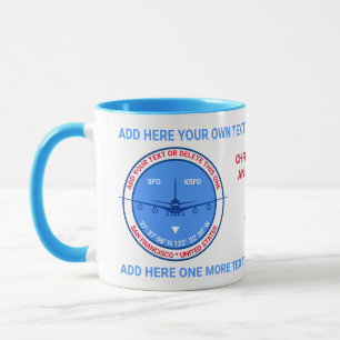 Aviator, Pilot, Reisende, Tourist individuell anpa Tasse