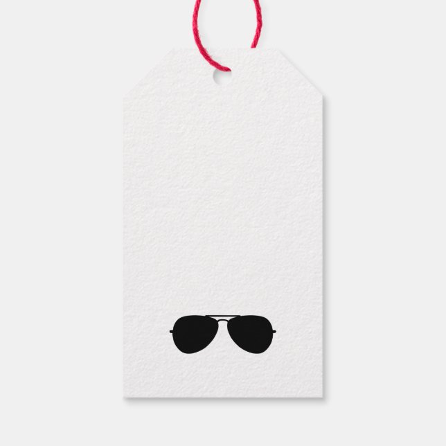 Aviator-Sonnenbrille Pilot-Flugzeug Cool fliegen Geschenkanhänger (Rückseite)