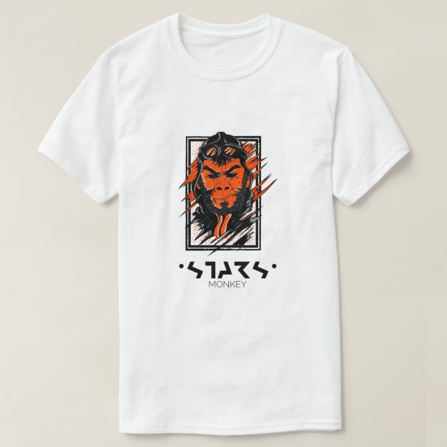 Aviator Space Monkey T-Shirt (Design vorne)